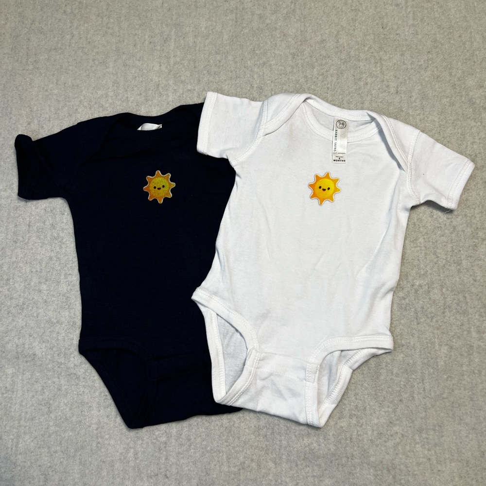 2 Packs Short Sleeve Onesies Bodysuits